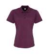 PR616 Women's Coolchecker™ Pique Polo Aubergine colour image